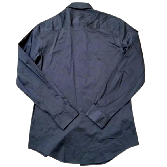 Alfani Mens Slim-Fit Wrinkle Resistant Moisture Wicking Dress Shirt Black Oyster - Picture 8 of 10